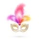 Carnival Mask with Pink Feathers - GraphicRiver Item for Sale