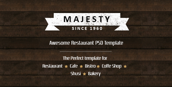 Majesty - Awesome szablon PSD dla restauracji