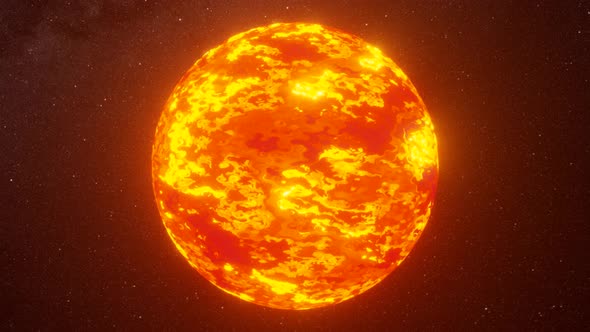 Sun Surface with Solar Flares