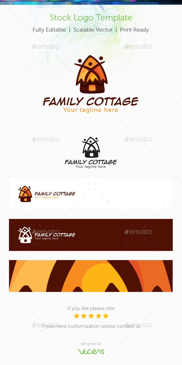 Family Cottage Stock Logo Template