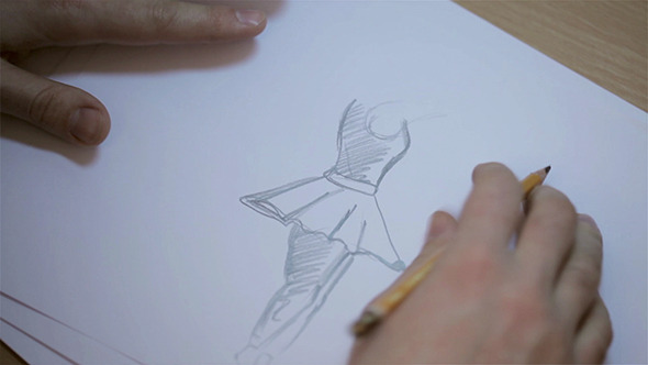 Men Drawing Sketches Of Dancer