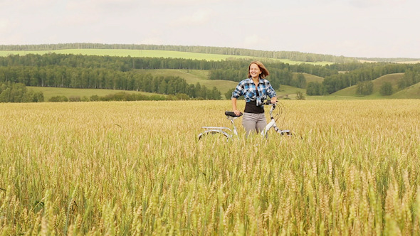 Girl With Bicycle 10 alt