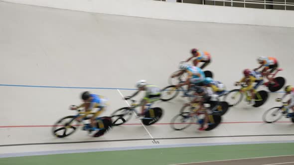 Cycling. Velodrome. Cycling track