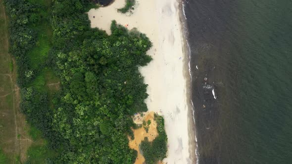 Baltic Sea Coastline with Sandy Mountains