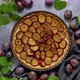 Homemade Delicious Plum Tart with with Sugar Powder Placed on the Table - VideoHive Item for Sale