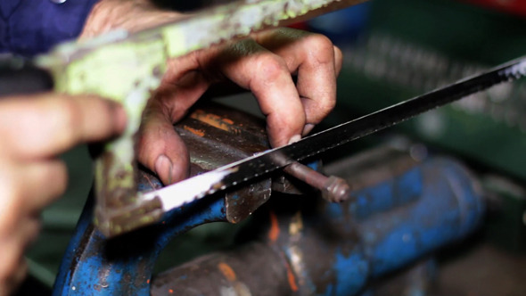 Measuring a Screw Piece with a Caliper