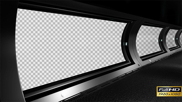 View From Futuristic Space Station Tunnel alt