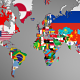 Political Map of the World with Flags - 3DOcean Item for Sale