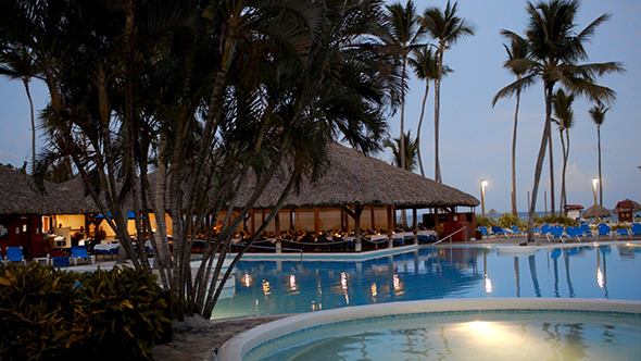 Quiet Evening On Tropical Resort