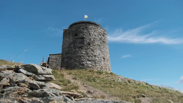 Abandoned Observatory White Elephant on the Top of Mount Pop Ivan Chernogorskiy.