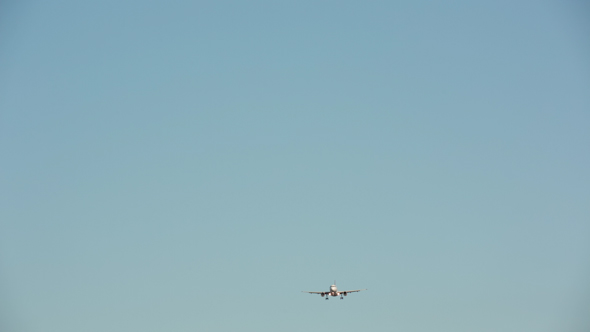 Plane Landing Barcelona Airport 16