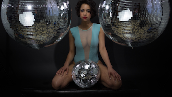 Sexy Disco Female Dancer Mirrorball Music 7