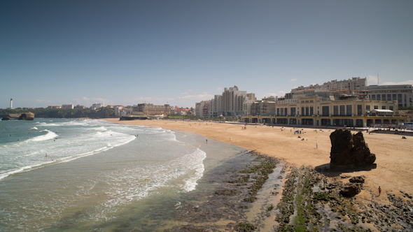 Biarritz France Timelapse City Surfers Sea 1