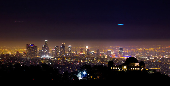 Downtown Los Angeles and Griffith Observatory