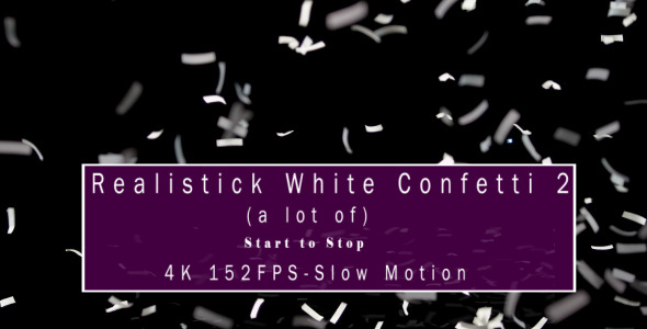 Realistic White Confetti 2