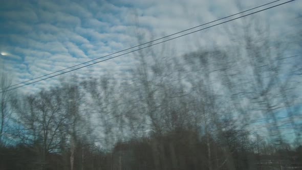 Sky in the Clouds From the Train Window
