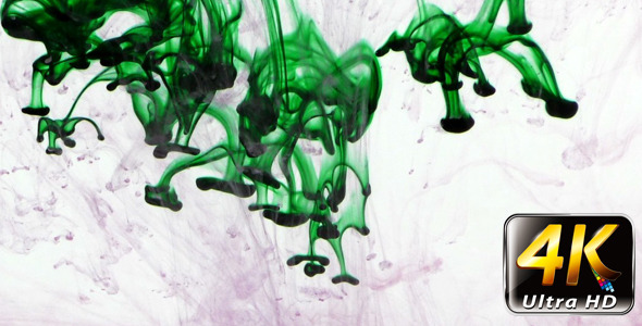 Colorful Paint Ink Drops Splash in Underwater 38