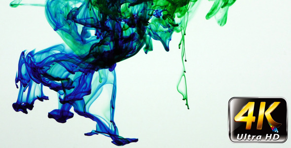 Colorful Paint Ink Drops Splash in Underwater 40