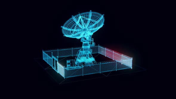 Radio Telescope Hologram Rotating Hd