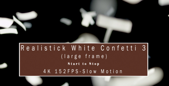 Realistic White Confetti 3 (2 Pack)