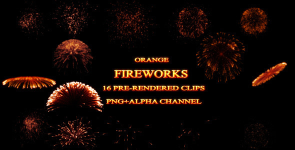 Orange Fireworks