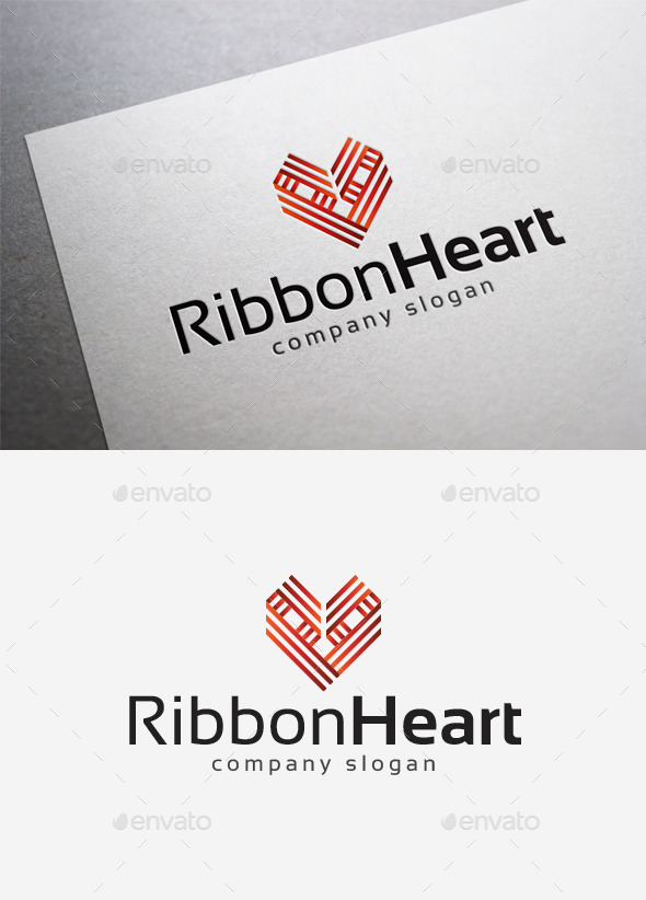 Ribbon Heart Logo
