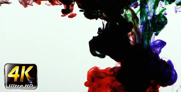 Colorful Paint Ink Drops Splash in Underwater 10