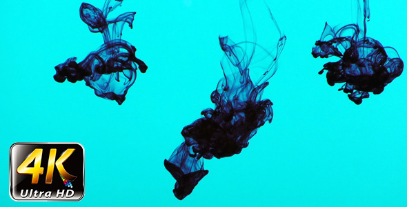 Colorful Paint Ink Drops Splash in Underwater 11