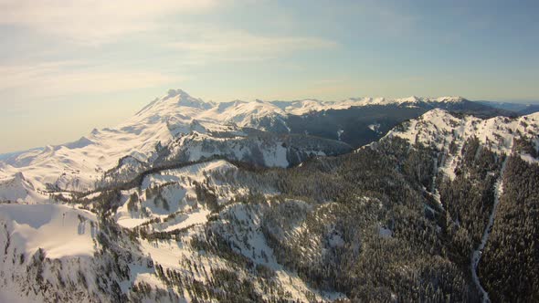 Mount Baker Backcountry Background View Winter Landscape Mountains North Cascades Range