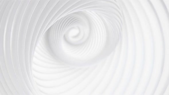 Clean White Sprial Vortex Geometry Background