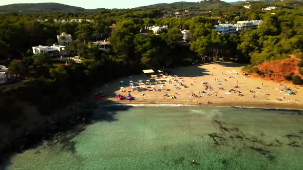 Cala Llenya beach in Ibzia, Spain