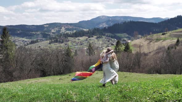 Bride with LGBT Flag
