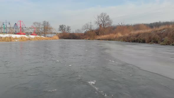 Frozen Lake Winter Landscape