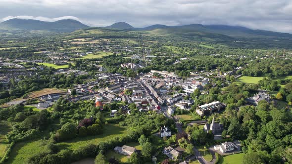 Kenmare town County Kerry Ireland drone aerial view