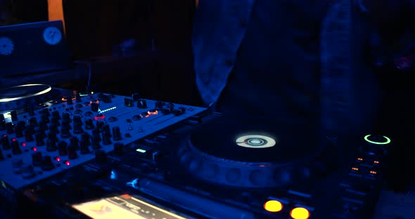 Dj play some music in night club at capital of Bulgaria - Sofia
