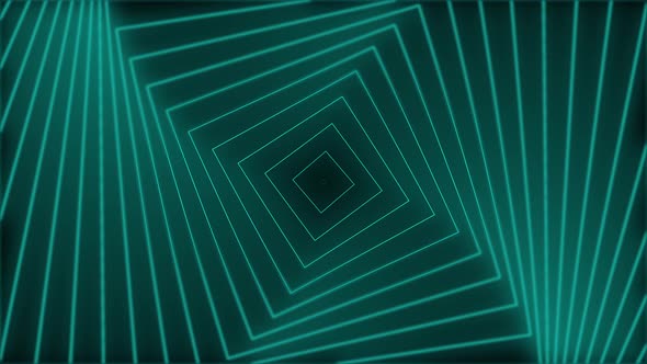 Loopable abstract digital neon geometric tunnel background.