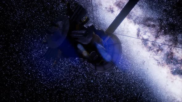 Satellite Cassini Is Approaching Saturn alt