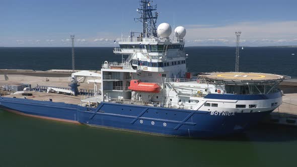 Amazing Shot of Estonias Ice Breaker Botnica at the Harbor of Tallinn