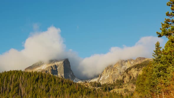 Time Lapse of clouds above the Rocky Mountains