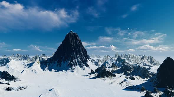 Mountain range and big mountain