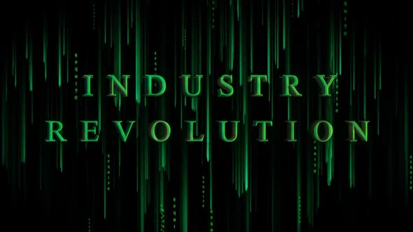 Digital Cyber Background Industry Revolution