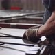 Master Bends Metal Bar in Vice on Workplace for Manufacture of Metal Structures - VideoHive Item for Sale