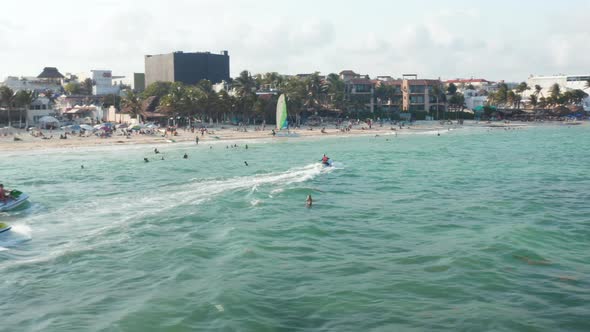 Stunning Beachscape with Sandy Beach and Holiday Resorts