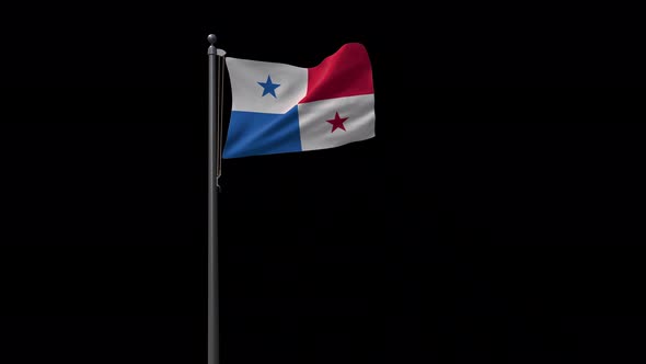 Panama Flag With Alpha 4K