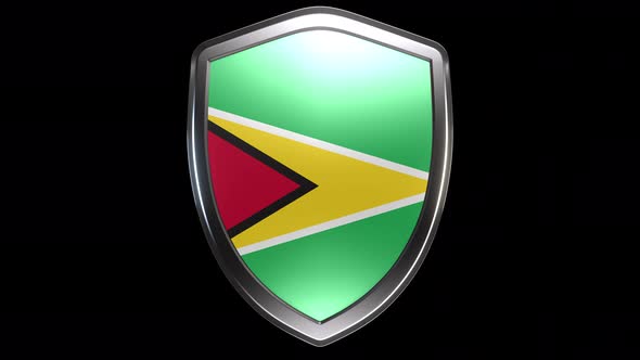 Guyana Emblem Transition with Alpha Channel - 4K Resolution