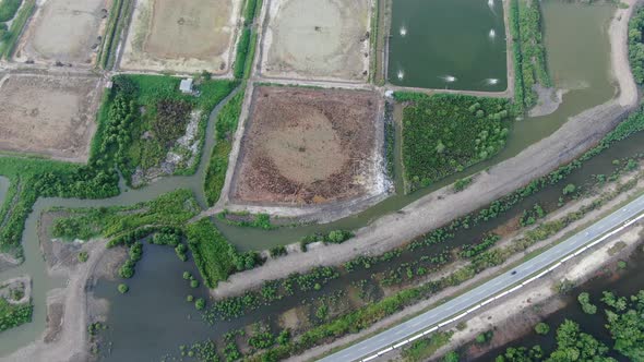 Prawn Fish Farm Aerial