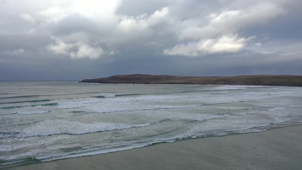 Aerial View of the Dunes and Beach at Maghera Beach Near Ardara, County Donegal - Ireland.