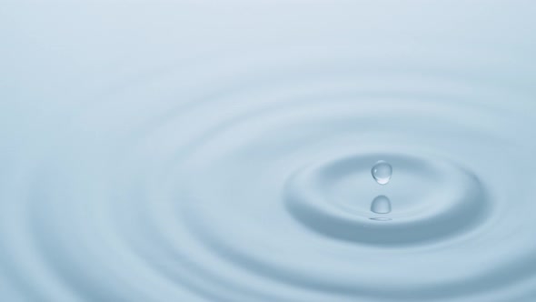 4K 30fps, Water Drop making ripple, Slow Motion