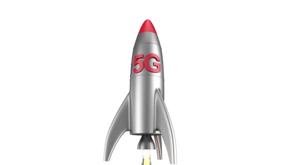 5 G Rocket Flies Up