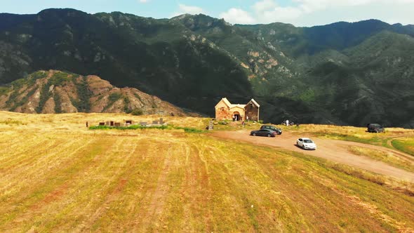 Cinematic View Monastery In Armenia